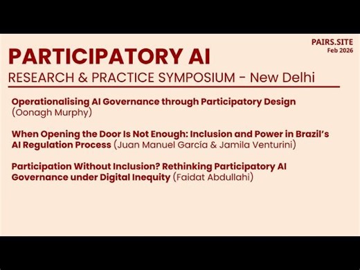 (I9) Papers session at PAIRS 2026 New Delhi | PAIRS - Participatory AI Research Practice Symposium