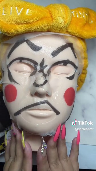 Face mask ASMR #asmr #asmrsounds #asmrvideo #satisfying #facemask #asmrfacemask #skincare