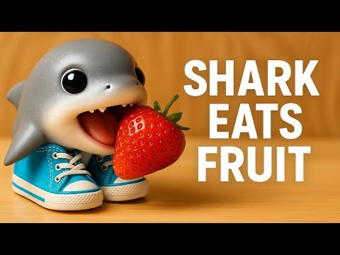 "Chompy Tries Fruits for the First Time 🍓😋 | Funny Cute Shark Reactions!"