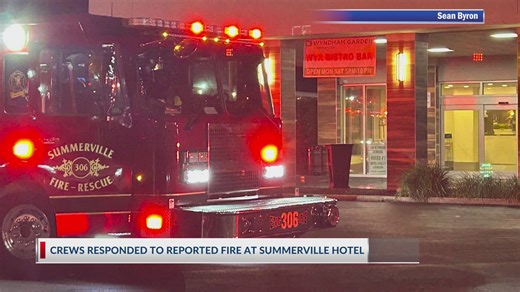 Crews respond to reported fire at Summerville hotel