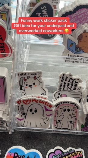 3.5K views · 194 reactions | Get all the funny stickers and gifts for your coworkers at CorporateSnark.shop! #giftexchange #giftsforcoworkers #workstickerpack #stickers | Corporate Snark | Facebook