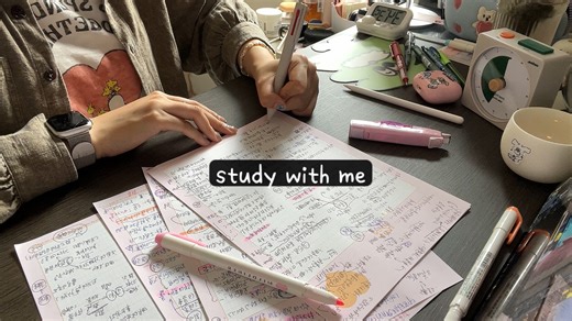 「study with me」 | 2h实时学习📓 | 原声陪伴➕写字翻书白噪音 | 宅家学习记录📝 | 舞评课笔记 | 自律动力向