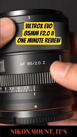 Viltrox 85mm EVO F2.0 #oneminutereview #Viltrox85mmEVO #NikonZ #LensReview #PortraitPhotography