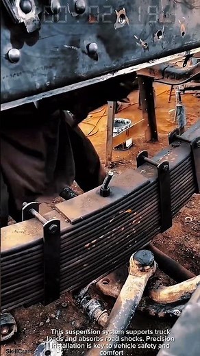 Leaf spring suspension work for heavy truck shock system