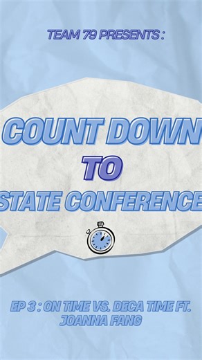 Louisiana DECA on Instagram: "Countdown to State : On time v. DECA Time! Stay tuned for more cool videos from Team 79! #louisianadeca #deca #fuelyourfuture #newseries"