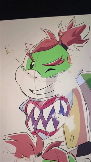 Adorable Smol Turtle Bowser Jr Fan Art