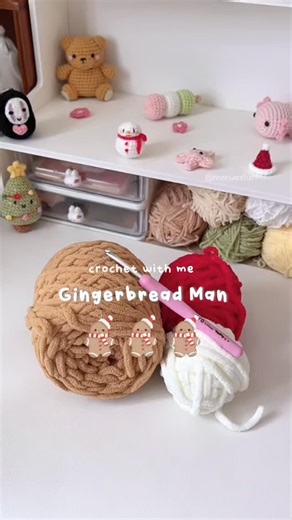 Phuong ✌︎(｡･ω･｡)✌︎ on Instagram: "Who else loves no-sew projects like me? 🍪 Tutorial for this cute gingerbread man is on my YouTube (Monua DIY)✨ A sweet little crochet gift 🤎🎄 . . . . #crochet #crochetaddict #diy #handmade #tutorial #crocheting #crochettutorial #crochetlove #crochetinspiration #nosew #nosewcrochet #nosewamigurumi #amigurumi #crochettoys #crochetgingerbread #christmasgiftideas #christmastime #chrismas #gift #giftideas #monuadiy #monuastuff"