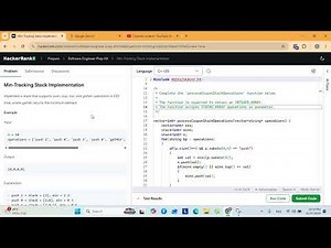 Min-Tracking Stack Implementation - HackerRank | Solution
