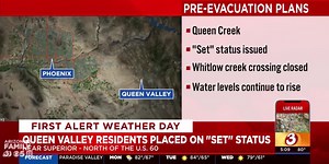 Queen Valley residents placed on SET status for flooding