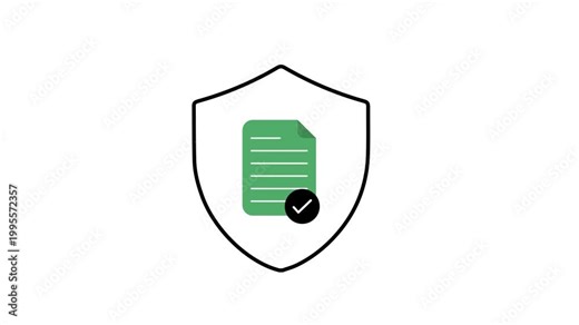 Approved contract animation, compliance checklist, quality control and business verification concept, data analysis and document review