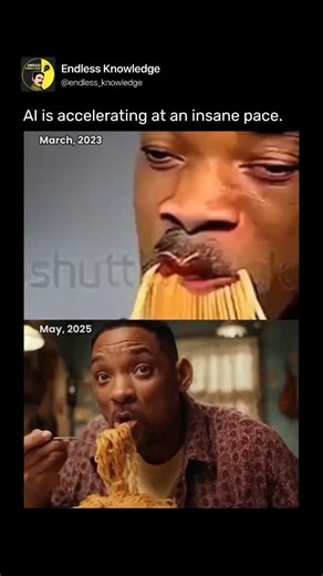 In March 2023, an AI-generated video of Will Smith eating spaghetti...