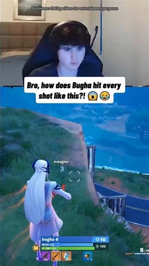 Bro, how does Bugha hit every shot like this?! 😱😂 #bugha #fortnite #shorts