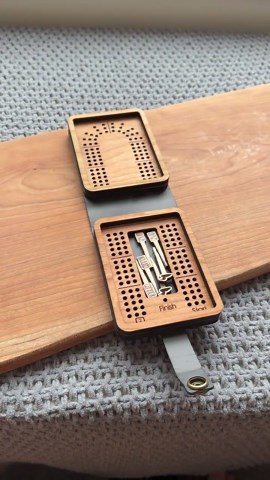 Travel 3 Track Cribbage Board, Personalized Cribbage Board, Travel Cribbage, Travel Game - Etsy
