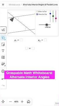 Alternate interior angles and parallel lines (Graspable Math Whiteboard) #mathematics #math #maths