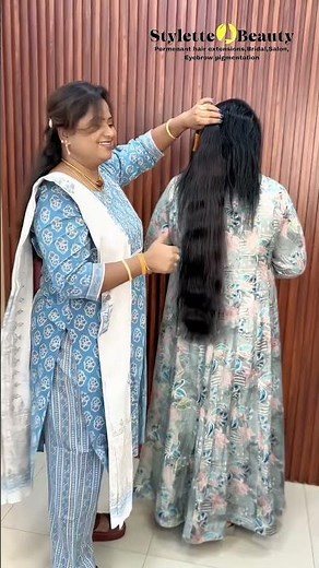 Long hair extensions best transformation ‪@Stylette_beauty_salon‬ #hairextensions #trending #bangalore