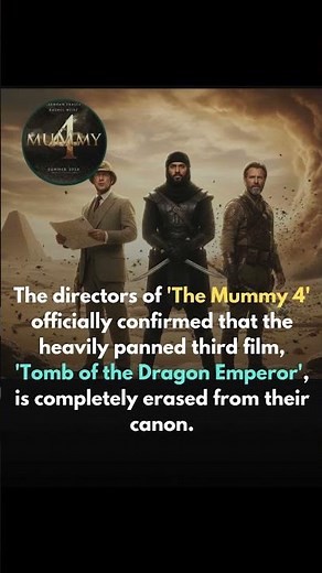 The Mummy 3 is officially erased from the canon! 🍿