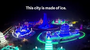 This city is made of ice. Some of its "buildings" are the biggest ice sculptures ever carved. | Quartz