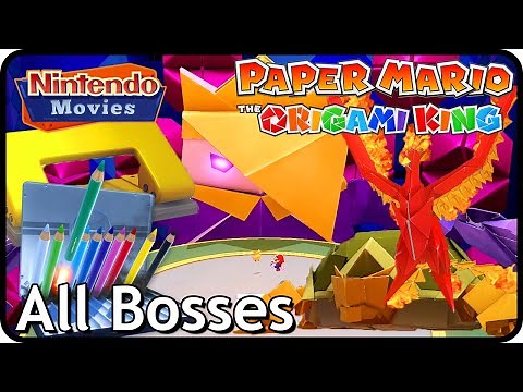 Paper Mario: The Origami King - All Boss Battles (Bossotronic Fighter)