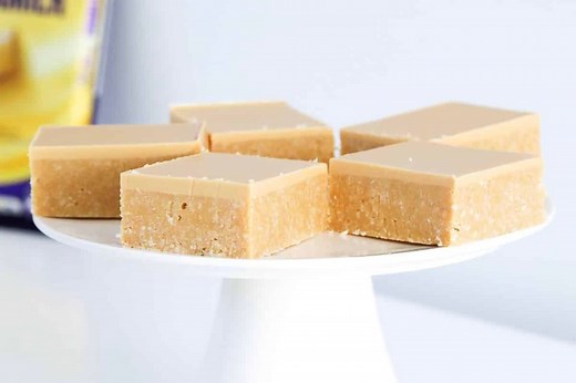 21K views · 97 reactions | Hands up if you love Caramilk chocolate!? ‍♀️‍♂️ This no-bake slice is SO easy and delicious! Get the recipe here: https://bakeplaysmile.com/caramilk-slice-no-bake/ | Bake Play Smile | Facebook