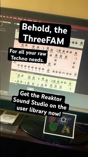 Reaktor ThreeFAM! #electronicmusic #synth #techno #reaktor #moog #dfam #ambient