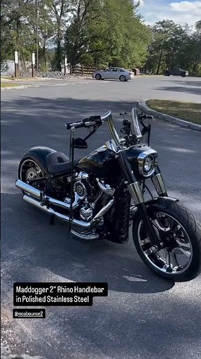 👊🔥🤘 Mad Dogger 2" Rhino Handlebars on a Harley-Davidson Fat Boy