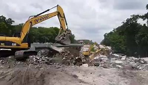 Bridge demolition in action. | PAW Materials Inc.