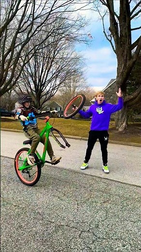 I BROKE the WHEEL off his BIKE 😱