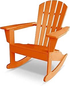POLYWOOD® Palm Coast Adirondack Rocking Chair, Tangerine