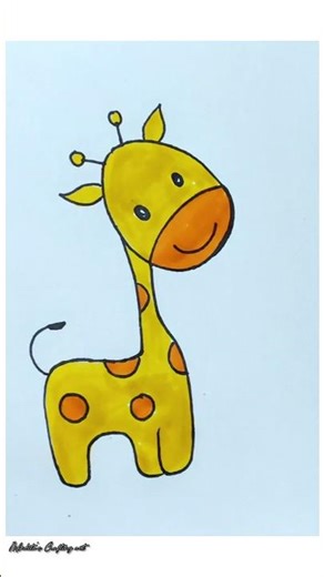 How to draw a giraffe 🦒 easily step by step / Giraffe 🦒 drawing tutorial #drawing #drawingtutorial