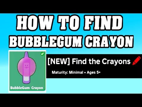 How To Find BUBBLEGUM CRAYON in FIND THE CRAYONS ROBLOX 🖍️ [walkthrough] [update] [Location]