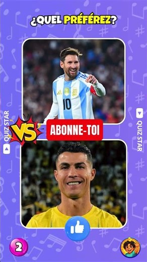 Qui préfères ? 😎🎶 Version MEMES ❤️ Messi 🐻🎤Sonic ❤️ Cr7 🐶Zoey💜 Stitch 💖