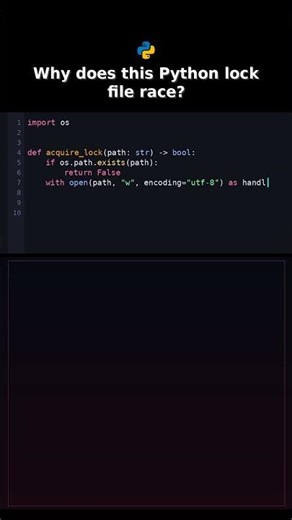Why does this Python lock file race? #pythonracecondition