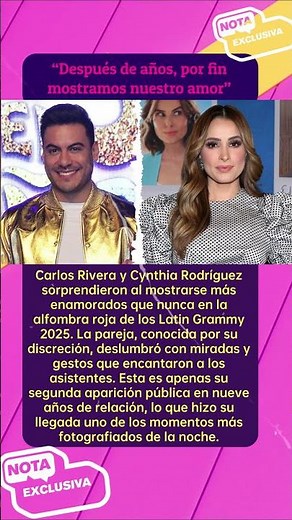 😱 Carlos Rivera y Cynthia sorprenden con romántico momento