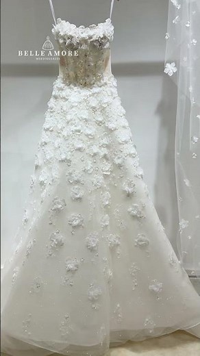Handmade Floral Strapless Fairy Wedding Dress | Enchanting Bridal 2026