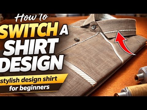 🧵👉How to switch a style design shirt | beginners watch for end | style fashion design ⚡beginners 🪡