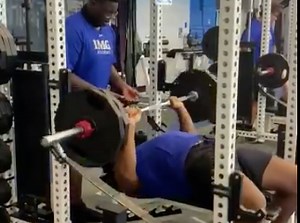 Watch: JC Latham shows off impressive weight lifting display