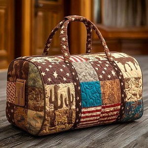 Patchwork West Quilted Duffle Bag, Rustic Western Travel Bag, Desert Cowboy Patchwork Weekender Overnight Trip Bag, Unique Gift for Traveler - Etsy Australia