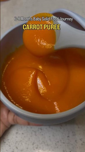 Baby’s First Carrot Purée 🥕 | No Salt No Sugar | 6–8 Months