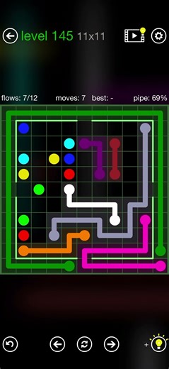 Flow Free - Walls - Courtyard Pack - Level 145 (11x11)