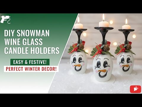 Transform Your Wine Glasses into ADORABLE Snowmen! ⛄ (Winter DIY)