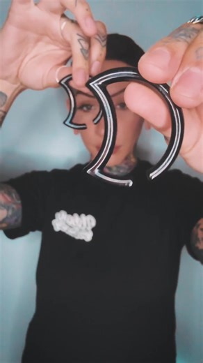 Lunar shape with presence. Crescent Moon Ear Weights on Mel. Live on UBJ.com.