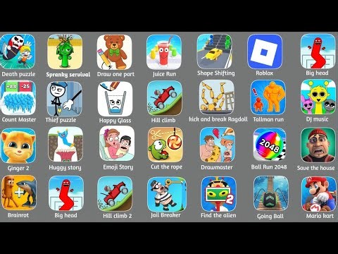 Death puzzle, Drawmaster, Thief puzzle, Count Master, Shape Shifting, Find the Alien, kick the Buddy