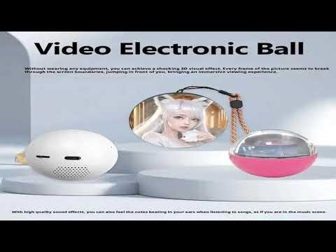 #3D Video Crystal Ball DIY Memory Art Glass Ball Lamp Spherical Pixel Display 2.7inchs Screen 4GB V