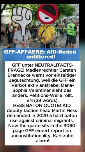 GFF AFFAERE AfD Reden unfiltered! | #breakingnews #newsh #trump
