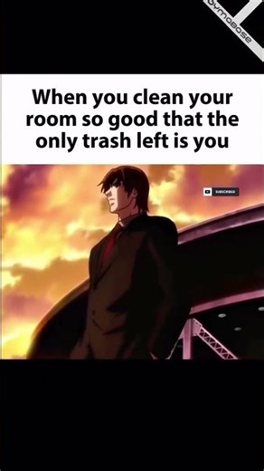 When you clean your room so good that the only trash left is you - Death Note Meme