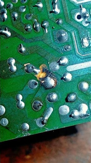 pcb burnt repair #repair #linepcb #electronic