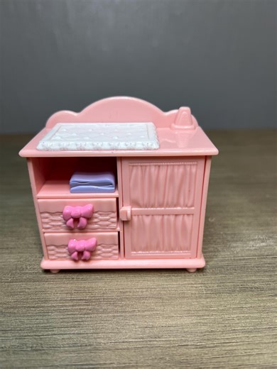 Fisher Price Loving Family Dollhouse Pink Nursery Changing Table W Drawers & Cabinet - Etsy