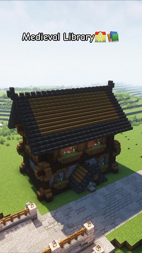 Construcción de una Biblioteca Medieval en Minecraft