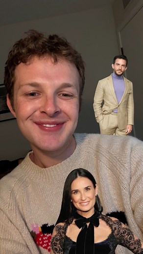 People Magazine on Instagram: "As we wrap 2025, we’re celebrating PEOPLE’s biggest cover stars of the year — #JonathanBailey and #DemiMoore — with a little help (and a little song!) from @frostedjake. ⭐"