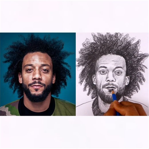 #Marcelo #pencilart #sports #art #drawing #Portrait #reels #football #pencildrawing #sayeddrawingacademy | Sayed Drawing Academy